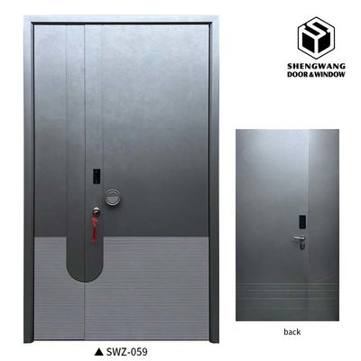 2050 X 960 বিলাসবহুল সামনের অ্যালুমিনিয়াম সুইং ডোর প্রধান বহির্মুখী অ্যালুমিনিয়াম স্লাইড এবং সুইং ডোর