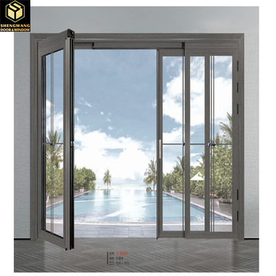Butt Hinge PT বাহ্যিক অ্যালুমিনিয়াম স্লাইডিং দরজা অ্যালুমিনিয়াম গ্লাস দরজা 1.2mm