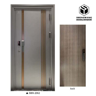কাস্টমাইজড 90mm অ্যালুমিনিয়াম ফরাসি দরজা অভ্যন্তর অগ্নি প্রতিরোধী কাঠের অভ্যন্তরীণ অগ্নি প্রতিরোধী দরজা
