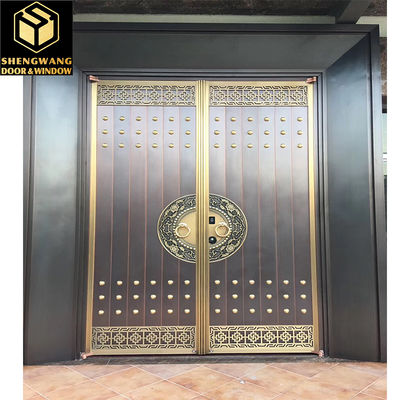 Hotel Aluminum Entrance Door Scratch Resistant Aesthetics Aluminum Exterior Doors